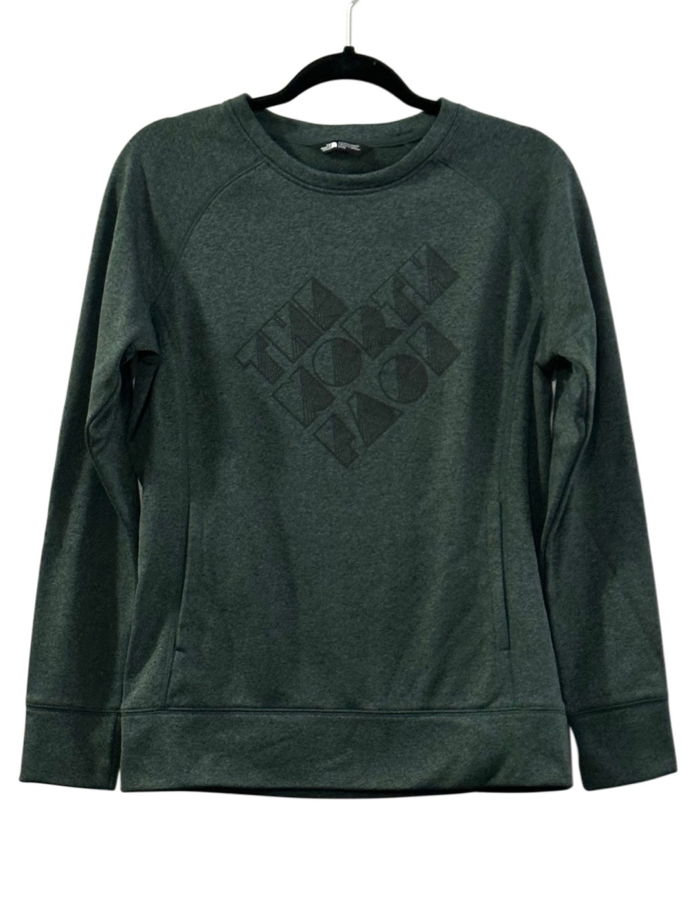 The North Face Women’s Green Pullover Sweatshirt Medium Athletic Crewneck Logo